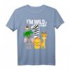 I'm Wild and 1 Zoo Geburtstag Shirt - Safari Tier T-Shirt für Babys und Kleinkinder zum 1. Geburtstag, ideal für Zoo- und Safari-Motto Partys