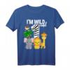 I'm Wild and 1 Zoo Geburtstag Shirt - Safari Tier T-Shirt für Babys und Kleinkinder zum 1. Geburtstag, ideal für Zoo- und Safari-Motto Partys