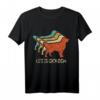 Retro Vintage Golden Retriever Life is Golden T-Shirt – Trendiges Geschenk für Hundeliebhaber zu Weihnachten, Geburtstag & Feiertagen