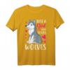 Lustiges Mädchen mit Aufschrift 'Just a Girl Who Loves Wölfe' T-Shirt – Perfektes Geschenk für Wolf- und Tierliebhaber aller Altersgruppen
