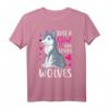 Lustiges Mädchen mit Aufschrift 'Just a Girl Who Loves Wölfe' T-Shirt – Perfektes Geschenk für Wolf- und Tierliebhaber aller Altersgruppen