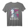 Lustiges Mädchen mit Aufschrift 'Just a Girl Who Loves Wölfe' T-Shirt – Perfektes Geschenk für Wolf- und Tierliebhaber aller Altersgruppen