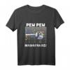 Pew Pew Madafakas Unicorn Einhorn T-Shirt - Lustiges Retro Design für Frauen und Männer, perfektes Geschenk für Freunde und Familie
