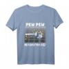 Pew Pew Madafakas Unicorn Einhorn T-Shirt - Lustiges Retro Design für Frauen und Männer, perfektes Geschenk für Freunde und Familie