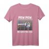 Pew Pew Madafakas Unicorn Einhorn T-Shirt - Lustiges Retro Design für Frauen und Männer, perfektes Geschenk für Freunde und Familie