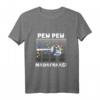 Pew Pew Madafakas Unicorn Einhorn T-Shirt - Lustiges Retro Design für Frauen und Männer, perfektes Geschenk für Freunde und Familie
