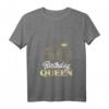 Damen 50. Geburtstag Geschenk Jahrgang 1973 - Birthday Queen Krone T-Shirt mit V-Ausschnitt für die perfekte Party
