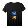 Farbenfrohes Damen Kranich T-Shirt mit Origami Vogel - Perfekt als Geschenk für Familie, Freunde, Weihnachten & Geburtstag