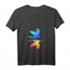 Farbenfrohes Damen Kranich T-Shirt mit Origami Vogel - Perfekt als Geschenk für Familie, Freunde, Weihnachten & Geburtstag