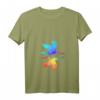 Farbenfrohes Damen Kranich T-Shirt mit Origami Vogel - Perfekt als Geschenk für Familie, Freunde, Weihnachten & Geburtstag