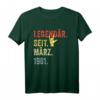 HapDog Geschenk für Mann & Frau - Legendär seit März 1981 Geburtstags-T-Shirt, lustiges Geschenk für 40-Jährige, Familie & Freunde