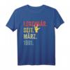 HapDog Geschenk für Mann & Frau - Legendär seit März 1981 Geburtstags-T-Shirt, lustiges Geschenk für 40-Jährige, Familie & Freunde
