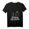 Damen HapDog Geschenk Jahrgang 1983 Birthday Queen Krone T-Shirt mit V-Ausschnitt – Perfekt für die Party & als Überraschung