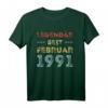 Legendär seit Februar 1991 - Lustiges 30. Geburtstag T-Shirt für Mann & Frau als Geschenkidee