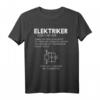 Elektriker Worterklärung T-Shirt mit Zauberer Motiv - Lustiges Geschenk für Elektriker, Handwerker & Stilbewusste Männer & Frauen