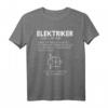 Elektriker Worterklärung T-Shirt mit Zauberer Motiv - Lustiges Geschenk für Elektriker, Handwerker & Stilbewusste Männer & Frauen