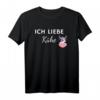 Ich liebe Kühe - Landwirtschaft Damen T-Shirt als Geschenk für Bäuerinnen, Kuhliebhaberinnen und Landwirtinnen zu Geburtstagen, Weihnachten & Muttertag