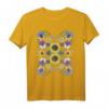 Ukrainisches Blumen T-Shirt im Vintage-Style mit Stiefmütterchen & Sonnenblumen – Perfektes Geschenk für Geburtstag, Jahrestag & Unabhängigkeitstag