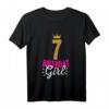 Kinder 7. Geburtstag Mädchen T-Shirt mit Krone - Süßes Geschenk für Geburtstagsparty & Erinnerung