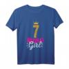 Kinder 7. Geburtstag Mädchen T-Shirt mit Krone - Süßes Geschenk für Geburtstagsparty & Erinnerung