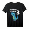 Kinder 3. Geburtstag Dino T-Rex Dinosaurier T-Shirt für Jungen - Perfektes Geburtstagsgeschenk zum 3. Geburtstag