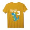 Kinder 3. Geburtstag Dino T-Rex Dinosaurier T-Shirt für Jungen - Perfektes Geburtstagsgeschenk zum 3. Geburtstag