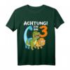 Kinder 3 Jahre alt Geburtstag Junge Dinosaurier Party T-Shirt - Lustiges Dino Motiv Geschenk für den kleinen Geburtstagsheld