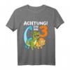 Kinder 3 Jahre alt Geburtstag Junge Dinosaurier Party T-Shirt - Lustiges Dino Motiv Geschenk für den kleinen Geburtstagsheld