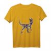 Velociraptor Dinosaurier Motiv T-Shirt - Klassisch geschnitten, doppelt genähter Saum, perfekt für Dino-Fans und Urzeit-Liebhaber