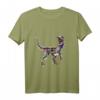 Velociraptor Dinosaurier Motiv T-Shirt - Klassisch geschnitten, doppelt genähter Saum, perfekt für Dino-Fans und Urzeit-Liebhaber