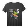 Kinder Geburtstag 6 Jahre Dinosaurier Monster Truck T-Shirt für Jungen und Mädchen – Langlebig und cooles Geburtstagsgeschenk