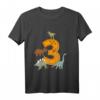 Kinder Geburtstagsshirt 3 Jahre Junge Dinosaurier Dino T-Shirt - Lustiges Dino-Outfit für den besonderen Tag