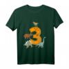 Kinder Geburtstagsshirt 3 Jahre Junge Dinosaurier Dino T-Shirt - Lustiges Dino-Outfit für den besonderen Tag