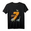 Kinder Geburtstagsshirt 7 Jahre Junge Dinosaurier Dino T-Shirt - Perfekt für Dino-Geburtstag & Dino-Fieber