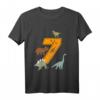 Kinder Geburtstagsshirt 7 Jahre Junge Dinosaurier Dino T-Shirt - Perfekt für Dino-Geburtstag & Dino-Fieber