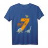 Kinder Geburtstagsshirt 7 Jahre Junge Dinosaurier Dino T-Shirt - Perfekt für Dino-Geburtstag & Dino-Fieber