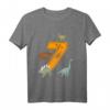 Kinder Geburtstagsshirt 7 Jahre Junge Dinosaurier Dino T-Shirt - Perfekt für Dino-Geburtstag & Dino-Fieber