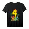 Kinder 4 Jahre Geburtstag Junge Dinosaurier Party Dino Ich bin 4 T-Shirt – Lustiges Geburtstagsgeschenk für Dino-Liebhaber