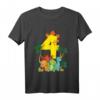 Kinder 4 Jahre Geburtstag Junge Dinosaurier Party Dino Ich bin 4 T-Shirt – Lustiges Geburtstagsgeschenk für Dino-Liebhaber