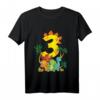 Kinder 3 Jahre Geburtstag Dino T-Shirt - Lustiges Geschenk für kleine Dino-Liebhaber zum 3. Geburtstag