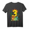Kinder 3 Jahre Geburtstag Dino T-Shirt - Lustiges Geschenk für kleine Dino-Liebhaber zum 3. Geburtstag