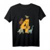 Kinder Geburtstagsshirt 4 Jahre Dinosaurier - Lustiges Dino T-Shirt für Jungen & Mädchen zum Kindergeburtstag