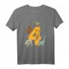 Kinder Geburtstagsshirt 4 Jahre Dinosaurier - Lustiges Dino T-Shirt für Jungen & Mädchen zum Kindergeburtstag