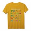 Dinosaurier-Arten Alphabet A-Z Dino ABC T-Rex Dinosaurier T-Shirt – Perfekt für Dino-Experten, Schulbeginn & Dinosaurier-Fans