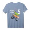 Kinder T-Shirt zum 5. Geburtstag mit Dinosaurier und Monster Truck - Für Jungen und Mädchen