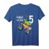 Kinder T-Shirt zum 5. Geburtstag mit Dinosaurier und Monster Truck - Für Jungen und Mädchen