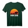 Papa Bär - Vater von Zwillingen Retro T-Shirt - Perfektes Geschenk für Zwillingspapa, Opas und starke Männer zum Vatertag