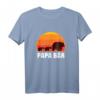 Papa Bär - Vater von Zwillingen Retro T-Shirt - Perfektes Geschenk für Zwillingspapa, Opas und starke Männer zum Vatertag