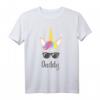 Herren Vater Tochter Partnerlook Daddy Einhorn T-Shirt – Kreatives Familiengeschenk & Kostüm für Fasching, Karneval & Vatertag