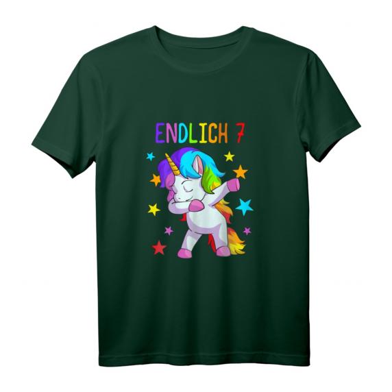 Geburtstagsshirt für 7-jährige Mädchen mit Einhorn - Perfektes Geburtstag Outfit & Geschenk für kleine Einhorn-Fans